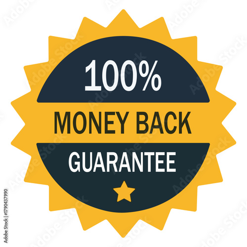 100 Money Back Guarantee badge seal of quality symbol assurance satisfaction customer trust refund protection reliable