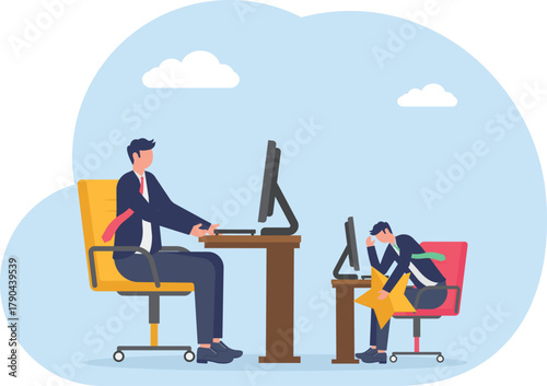  illustration of feeling inferior due to competitor's company rating and quality
