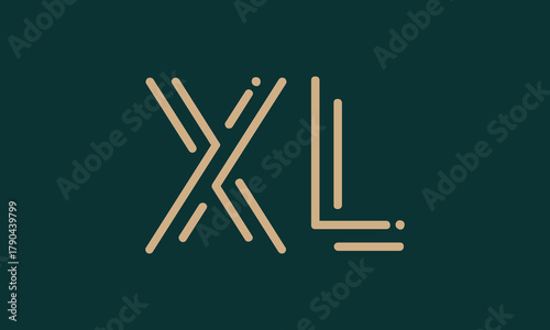 XL X xl initial logo | initial based abstract modern minimal creative logo, vector template image. luxury logotype logo, real estate homie logo. typography logo. initials logo