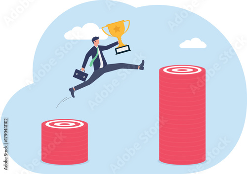 illustration of step-by-step achievement in completing business targets to become a leading company
illustration of step-by-step achievement in completing business targets to become a leading company

