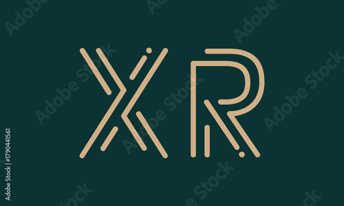 XR X xr initial logo | initial based abstract modern minimal creative logo, vector template image. luxury logotype logo, real estate homie logo. typography logo. initials logo