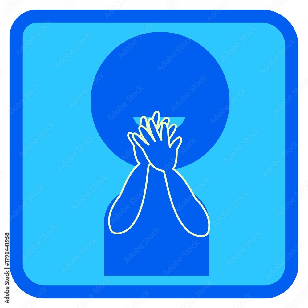 Obraz premium サインで黙る人のアイコン