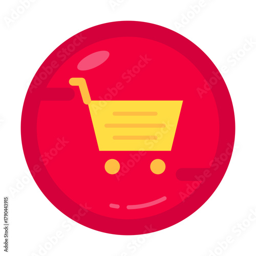 Shopping Button Flat