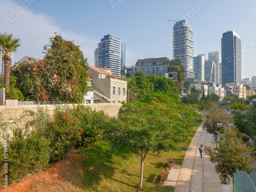  Train Track Park (Park Hamesila in Hebrew) in Tel Aviv. It's named for the first railway between Jaffa and Jerusalem in 1892.