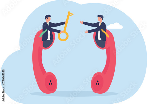 illustration of sharing to find solutions for overcoming business problems
