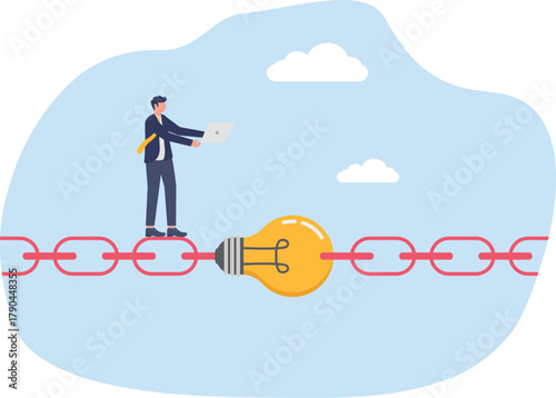 illustration of creativity in business innovation constrained by company rules
