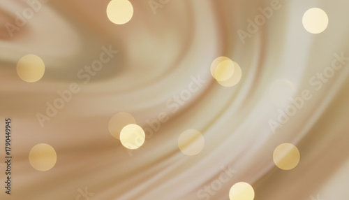 Elegant blur of golden lights over soft beige background with festive warm atmosphere