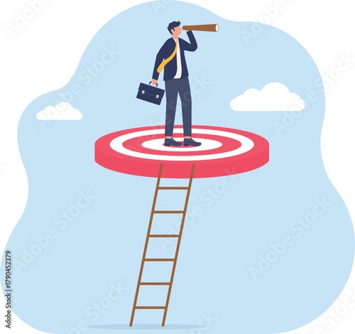 illustration of observing and analyzing strategies to achieve business targets
