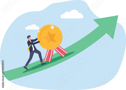 illustration of securing and improving business performance despite many business threats
