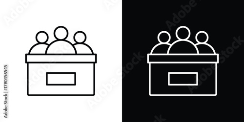 Konstfotografi Committee icon on white background - editable stroke vector illustration eps10