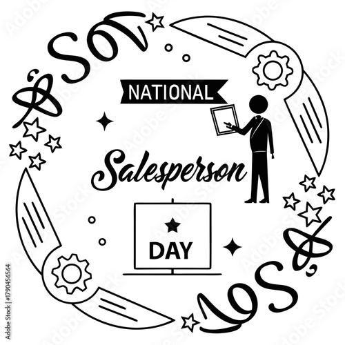 NATIONAL SALESPERSON DAY vector illustration 