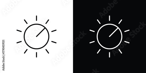 Tableau sur toile Dimmer icon on white background - editable stroke vector illustration eps10