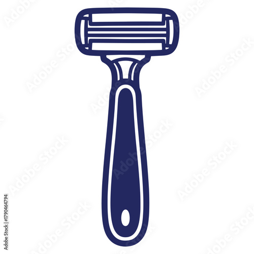 Razor illustration for personal hygiene and grooming routine depicting a minimalistic design suitable for digital use and educational purposes