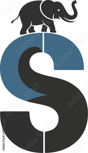 Republican symbolism concept featuring elephant on top of divided dollar sign