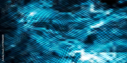 Network of connected points and lines. Technological background. 3d rendering.