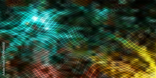 Network of connected points and lines. Technological background. 3d rendering.