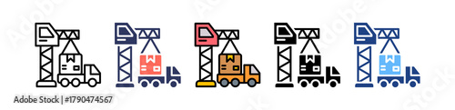 Logistics And Delivery multiple icon