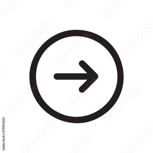 Right arrow in circle icon