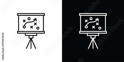 Bild auf Leinwand Strategical planning icon on white background - editable stroke vector illustrat