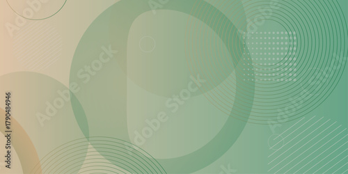 Gradient dull blue patterned desktop wallpaper. Abstract texture background design. Glossy white gradient circle lines. Minimal vector background in beige and teal color.
