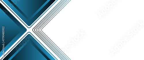 Abstract blue shapes background with line square and modern  with papercut style for vector..