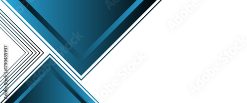 Abstract blue shapes background with line square and modern  with papercut style for vector..