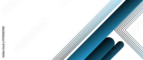 Abstract blue shapes background with line square and modern  with papercut style for vector..