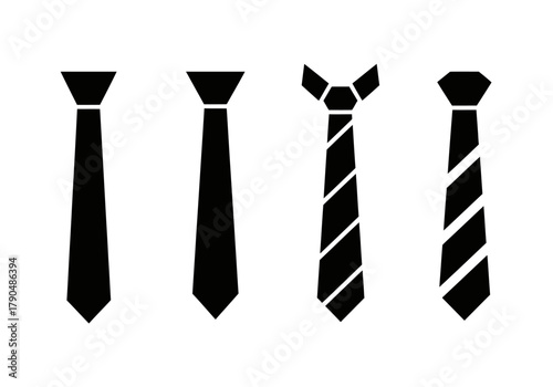 simple tie variation icon set