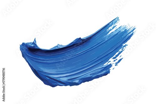 Blue paint brush stroke