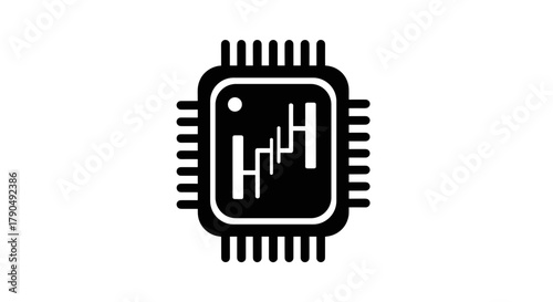 Microchip Icon Symbol of Modern Technology and Innovation.
