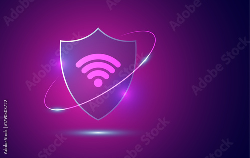 icona, wireless, scudo, protezione dati, protezione, rete, connessione, internet, rete sicura