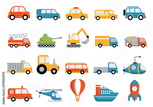 Vehicle and Transportation Illustration Collection