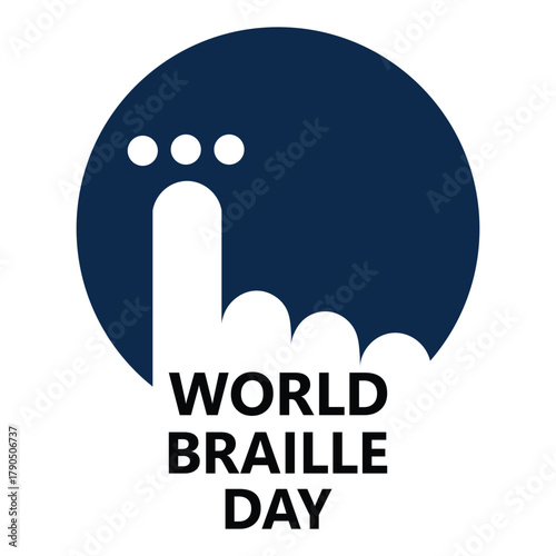 Vector Illustration of  World Braille Day