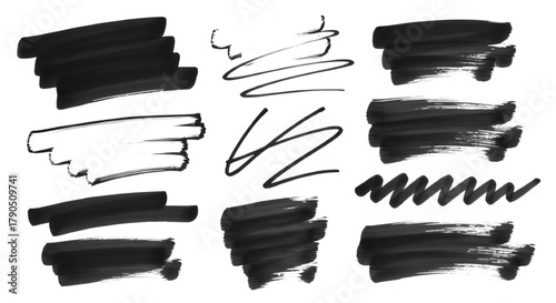 Hand drawn marker line design element, doodle lines