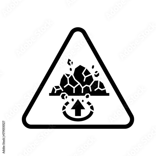 Warning Sign - Falling Rocks Hazard.