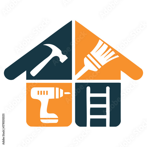 Home construction and repair icon
