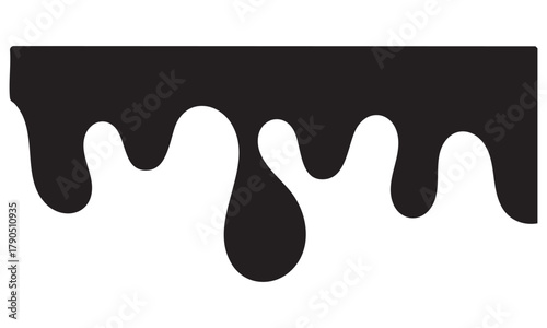 Black dripping ink, Isolated spots of paint, floating oil blots vector, ink splatter black, stain and drip illustration