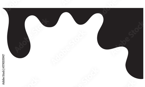 Black dripping ink, Isolated spots of paint, floating oil blots vector, ink splatter black, stain and drip illustration