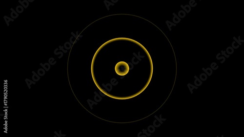 Abstract wave pulse animation, circle radio waves looping background . Sound Frequency icon seamless UHD 4k video.