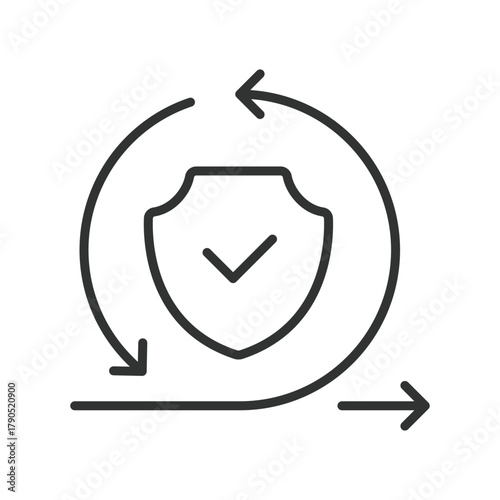 Sprint icon in line design. sprint, iteration, agile, process, speed, development, planning on white background vector. Sprint editable stroke icon