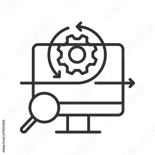 Backlog icon in line design. backlog, tasks, planning, agile, project, management, workflow on white background vector. Backlog editable stroke icon