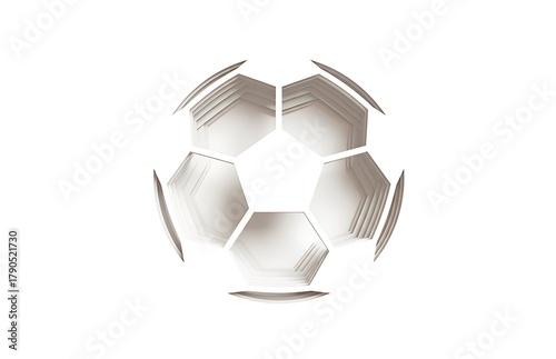 White Paper Cut Soccer Background