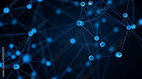 Abstract blue network connectivity background for tech and digital design.