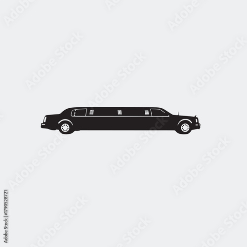 Stretch limousine vector silhouette"