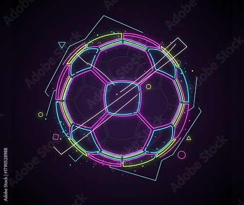 Neon Soccer Glow Background