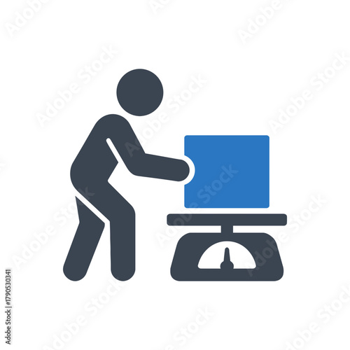 Weighing Package Shipment icon