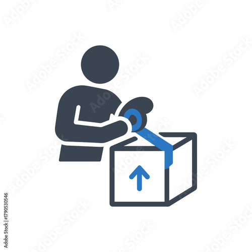 Sealing Package Shipment icon