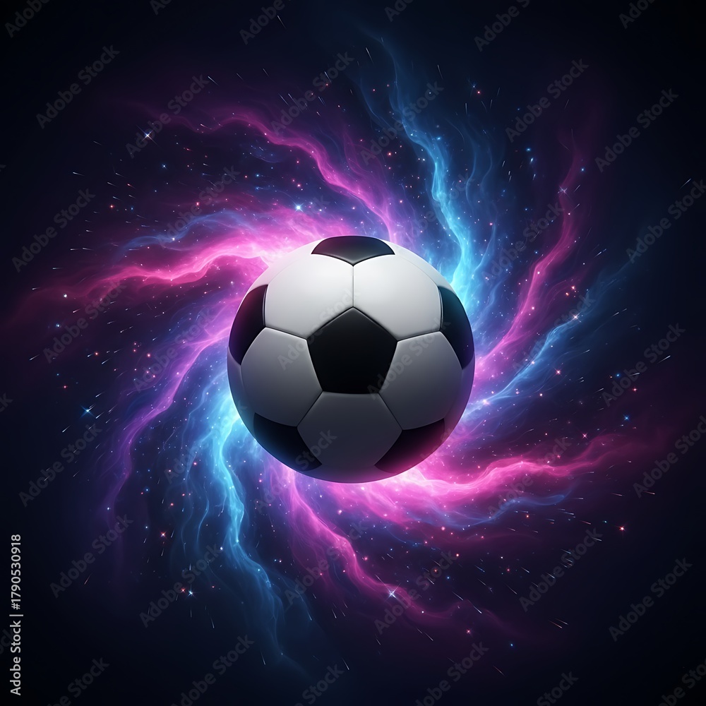Fototapeta premium Cosmic Soccer Energy Background