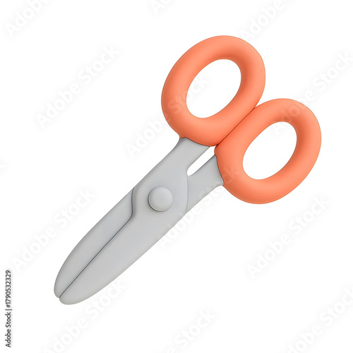 Matte 3D Medical Scissors Icon — Surgical Tool Illustration