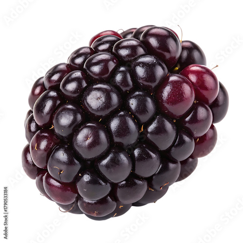 A whole indian blackberry isolated on a transparent background
